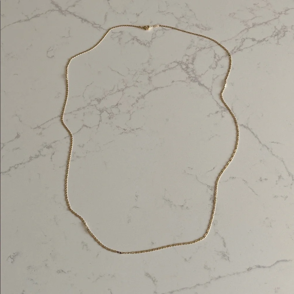 Pretty Bird โข Yellow Gold Plated Flat Mini Mariner Chain - Picture 2 of 10